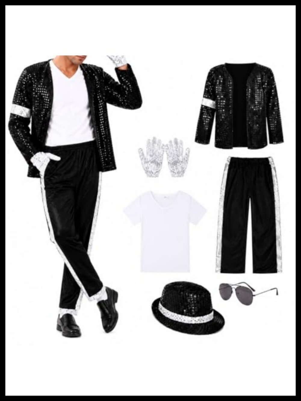 Retro Sequin Jacket Set Cosplay Costume
